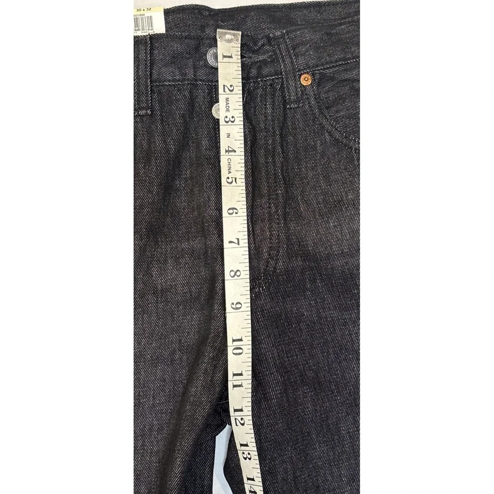 Levis 501 Slim Taper Jeans Mens 30x32 Dark Denim Button Fly Stretch Extensible